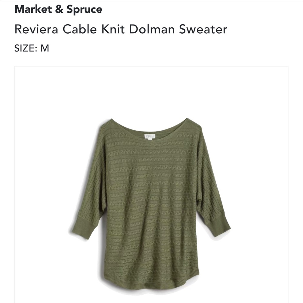 Dolman sleeve sweater